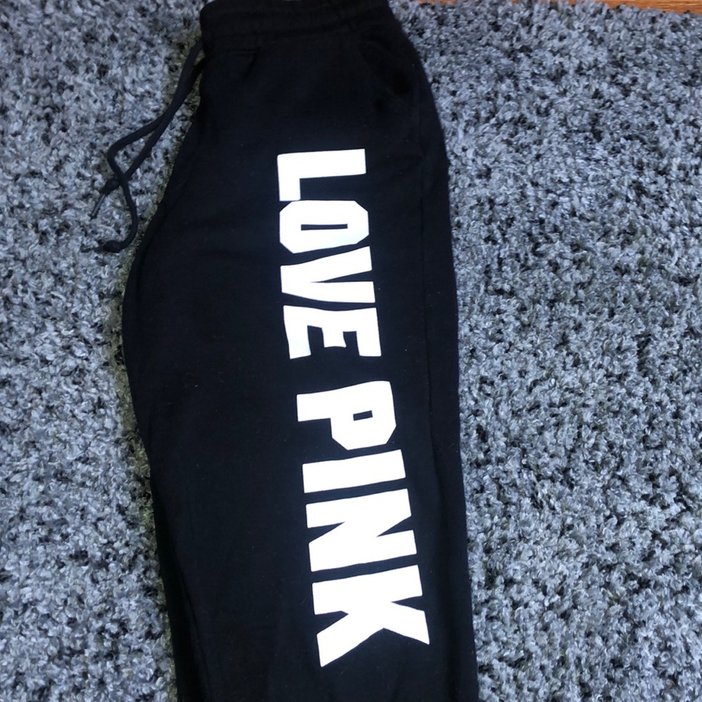 PINK black joggers